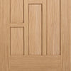 Six Folding Doors & Frame Kit - Coventry Contemporary Panel Oak 3+3 - Unfinished