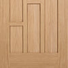 Four Sliding Wardrobe Doors & Frame Kit - Coventry Contemporary Oak Panel Door - Unfinished