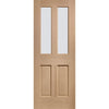 Bespoke Malton Oak Glazed Door Pair - No Raised Mouldings - Prefinished