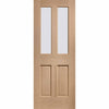 Bespoke Thrufold Malton Oak Glazed Folding 3+2 Door - No Raised Mouldings