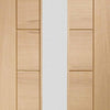 Bespoke Thruslide Palermo Oak 1 Pane Glazed 2 Door Wardrobe and Frame Kit