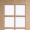 Bespoke Thruslide Suffolk Oak 6 Pane Glazed 4 Door Wardrobe and Frame Kit - Prefinished