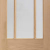 Bespoke Thruslide Surface Worcester Oak 3 Pane Glazed - Sliding Double Door and Track Kit