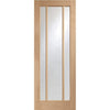 Bespoke Worcester Oak 3L Glazed Double Pocket Door Detail