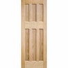 Four Sliding Doors and Frame Kit - DX 60's Nostalgia Oak Panel Door - Unfinished