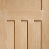 Four Folding Doors & Frame Kit - DX 1930'S Oak Panel 2+2 - Prefinished