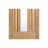 Two Sliding Doors and Frame Kit - Kilburn 1 Pane Oak Door - Clear Glass - Unfinished