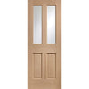 Bespoke Thrufold Malton Oak Glazed Folding 3+1 Door - No Raised Mouldings