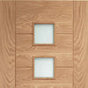 Bespoke Thrufold Palermo Oak Glazed Folding 3+2 Door - Prefinished