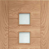 Bespoke Palermo Oak 4L Glazed Single Frameless Pocket Door Detail