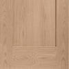 Double Sliding Door & Track - Pattern 10 Oak 1 Panel Doors - Prefinished