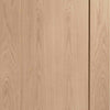 Double Sliding Door & Track - Pattern 10 Oak 1 Panel Doors - Prefinished