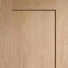 Double Sliding Door & Track - Pattern 10 Oak 1 Panel Doors - Prefinished