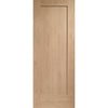 Sirius Tubular Stainless Steel Sliding Track & Pattern 10 Oak 1 Panel Double Door - Prefinished