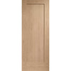 Two Sliding Wardrobe Doors & Frame Kit - Pattern 10 Oak 1 Panel Door - Prefinished