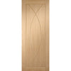 Pesaro Oak Flush Panel Absolute Evokit Double Pocket Door - Prefinished