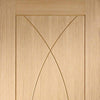 Bespoke Thruslide Surface Pesaro Oak Flush - Sliding Double Door and Track Kit