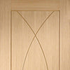 Pesaro Oak Flush Panel Absolute Evokit Double Pocket Door - Prefinished