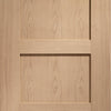 Bespoke Thrufold Shaker Oak 4 Panel Folding 3+0 Door - Prefinished