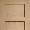 Bespoke Thrufold Shaker Oak 4 Panel Folding 3+0 Door - Prefinished