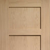 Bespoke Thruslide Shaker Oak 4 Panel - 3 Sliding Doors and Frame Kit - Prefinished