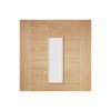 Bespoke Thruslide Surface Sofia 3L Oak Door - Clear Glass - Prefinished Sliding Double Door and Track Kit