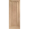 Two Sliding Wardrobe Doors & Frame Kit - Worcester Oak 3 Panel Door - Prefinished