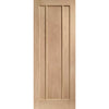 Sirius Tubular Stainless Steel Sliding Track & Worcester Oak 3 Panel Double Door - Prefinished