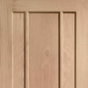 Four Sliding Wardrobe Doors & Frame Kit - Worcester Oak 3 Panel Door - Prefinished