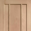 Five Folding Doors & Frame Kit - Worcester Oak 3 Panel 3+2 - Prefinished