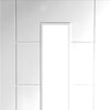 Bespoke Thruslide Surface Palermo 1L Glazed - Sliding Double Door and Track Kit - White Primed