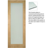 Pass-Easi Three Sliding Doors and Frame Kit - Walden Real American Oak Veneer Door - Frosted Glass - Unfinished