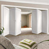 Six Folding Doors & Frame Kit - Pattern 10 Style Panel 3+3 - White Primed