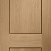 Bespoke Thruslide Piacenza Oak 2 Panel Flush - 4 Sliding Doors and Frame Kit - Groove Design