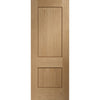 Bespoke Thruslide Surface Piacenza Oak 2 Panel Flush - Sliding Double Door and Track Kit - Groove Design