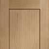 Bespoke Thruslide Piacenza Oak 2 Panel Flush - 4 Sliding Doors and Frame Kit - Groove Design