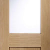 Bespoke Thruslide Piacenza Oak 1 Panel Glazed - 4 Sliding Doors and Frame Kit - Groove Design