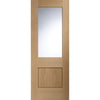 Bespoke Thruslide Piacenza Oak 1 Panel Glazed - 4 Sliding Doors and Frame Kit - Groove Design