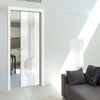 Polwarth 8mm Obscure Glass - Clear Printed Design - Single Evokit Glass Pocket Door