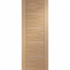 Double Sliding Door & Wall Track - Portici Oak Flush Doors - Aluminium Inlay - Prefinished