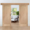 Double Sliding Door & Wall Track - Suffolk Oak Doors - Prefinished