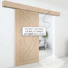 Bespoke Thruslide Surface Treviso Oak Flush - Sliding Door and Track Kit - Prefinished