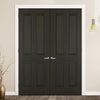 Regency 4 Panel Smoked Oak Internal Door Pair - Prefinished