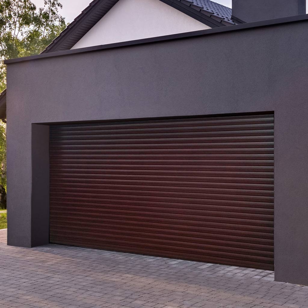 Gliderol Electric Insulated Roller Garage Door from 2452 to 2910mm Wide - Rosewood