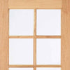 Double Sliding Door & Track - SA 10 Pane White Oak Doorss - Clear Glass - Unfinished