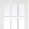 Six Folding Doors & Frame Kit - SA 15 Pane 3+3 - Clear Glass - White Primed