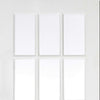 Three Folding Doors & Frame Kit - SA 15 Pane 2+1 Folding Door- Clear Glass - White Primed