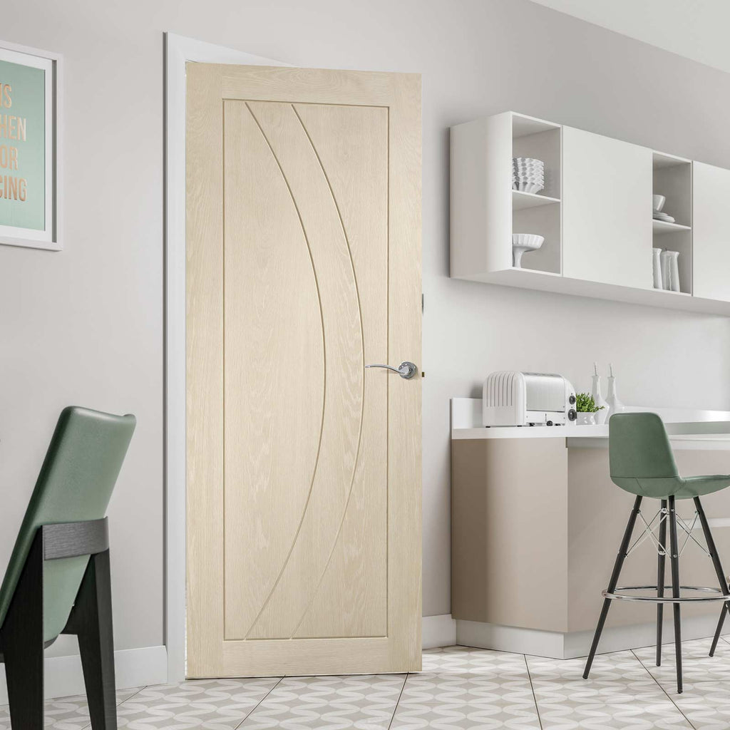 Prefinished Bespoke Salerno Oak Flush Fire Door - Choose Your Colour