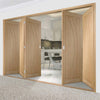 Bespoke Thrufold Salerno Oak Flush Folding 3+2 Door - Prefinished