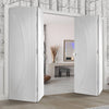 Bespoke Thrufold Salerno White Primed Flush Folding 2+2 Door